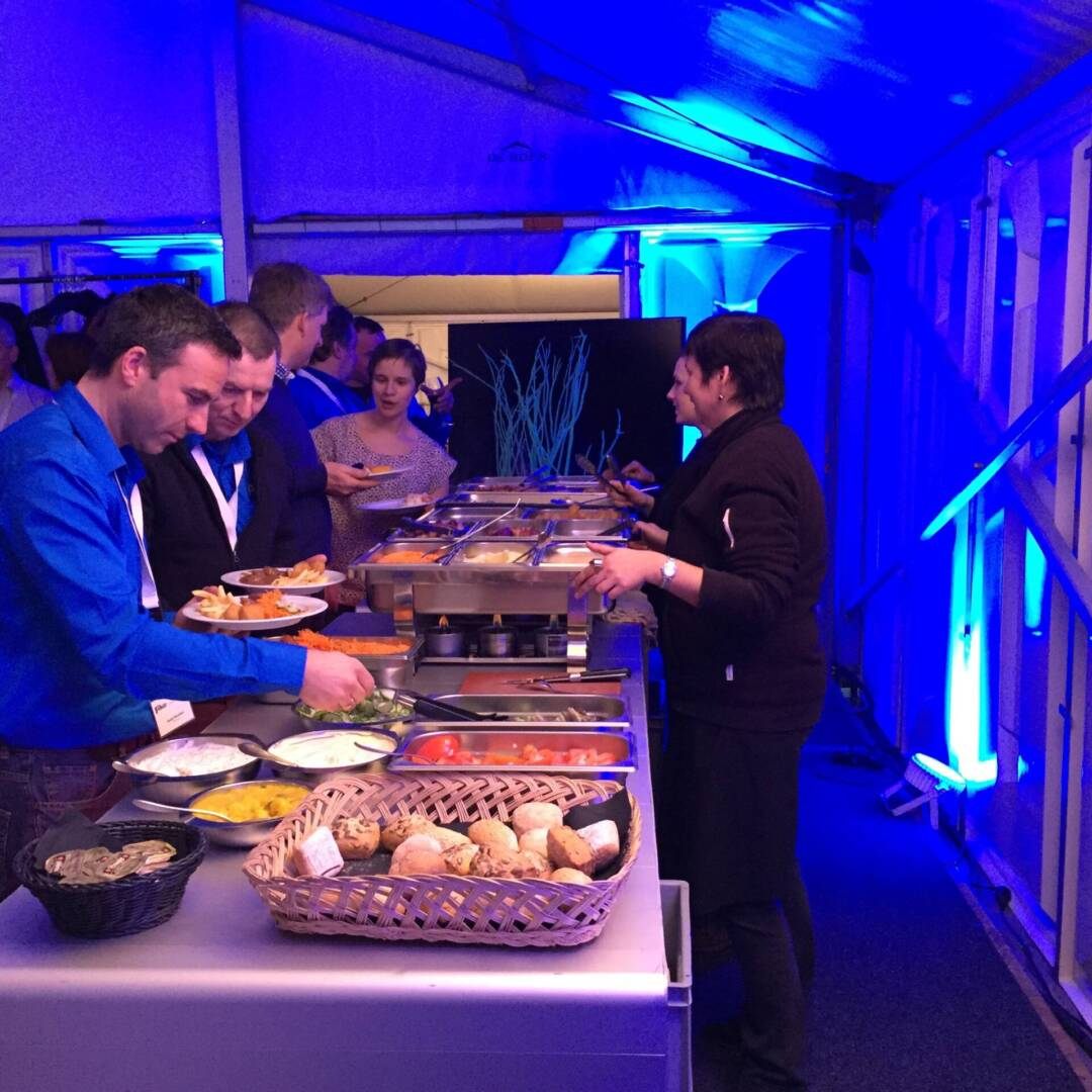 Landenbuffet op een event